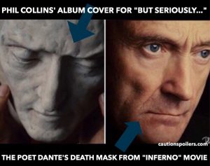 One of these is Dante's death mask and the other is Phil Collins' But Seriously album cover