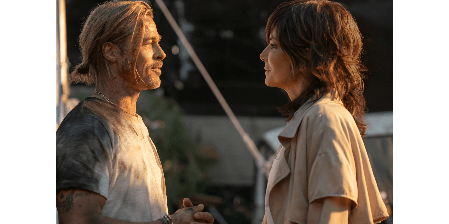 High stakes on a train new Bullet Train trailer and images Caution